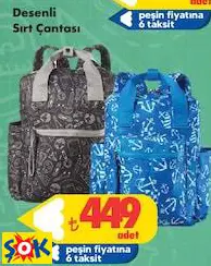 DESENLİ SIRT ÇANTASI